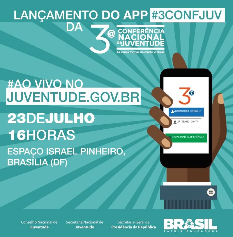 Aplicativo facilitará a participação na 3ª Conferência Nacional de Juventude