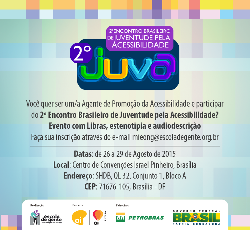 Encontro em Brasília debaterá juventude, participação e acessibilidade