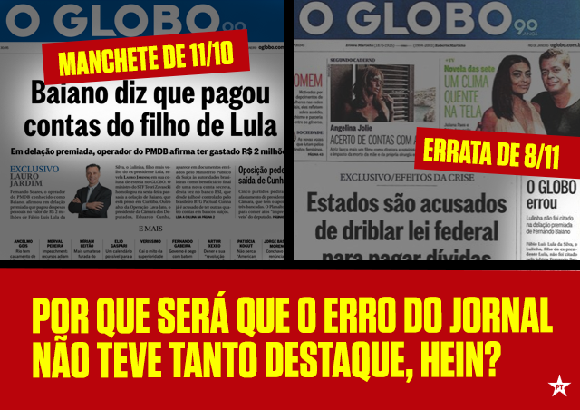 “O Globo” assume que lobista não citou filho de Lula em delação