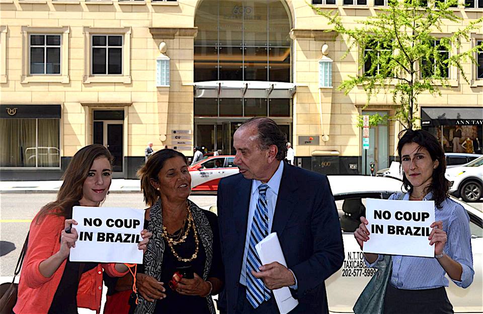 Em Washington, Aloysio Nunes é confrontado e ouve “não” ao golpe