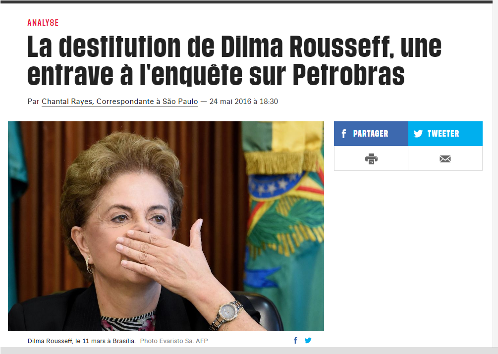 Para “Libération”, impeachment de Dilma ganhou “ares de golpe”