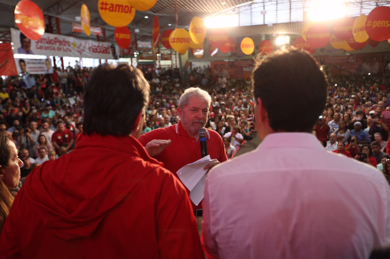 Haddad significa revolução jamais vista em SP, garante Lula