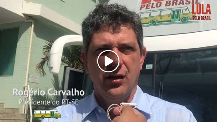 Rogério Carvalho está acompanhando Lula pelo estado de Sergipe