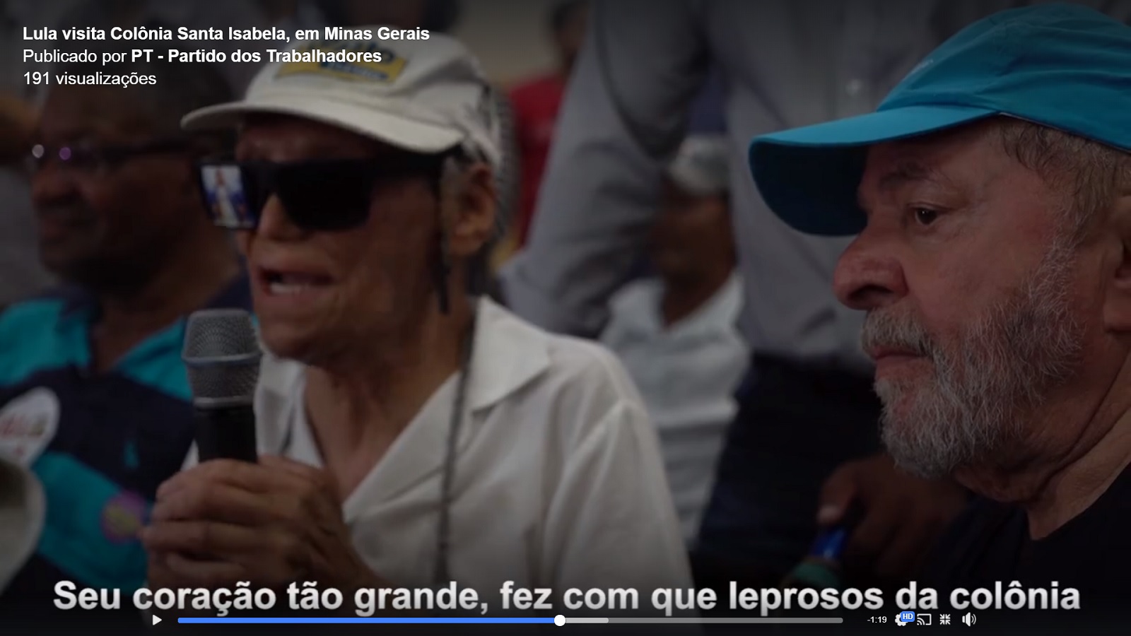 Assista ao momento emocionante de Lula na colônia Santa Isabel