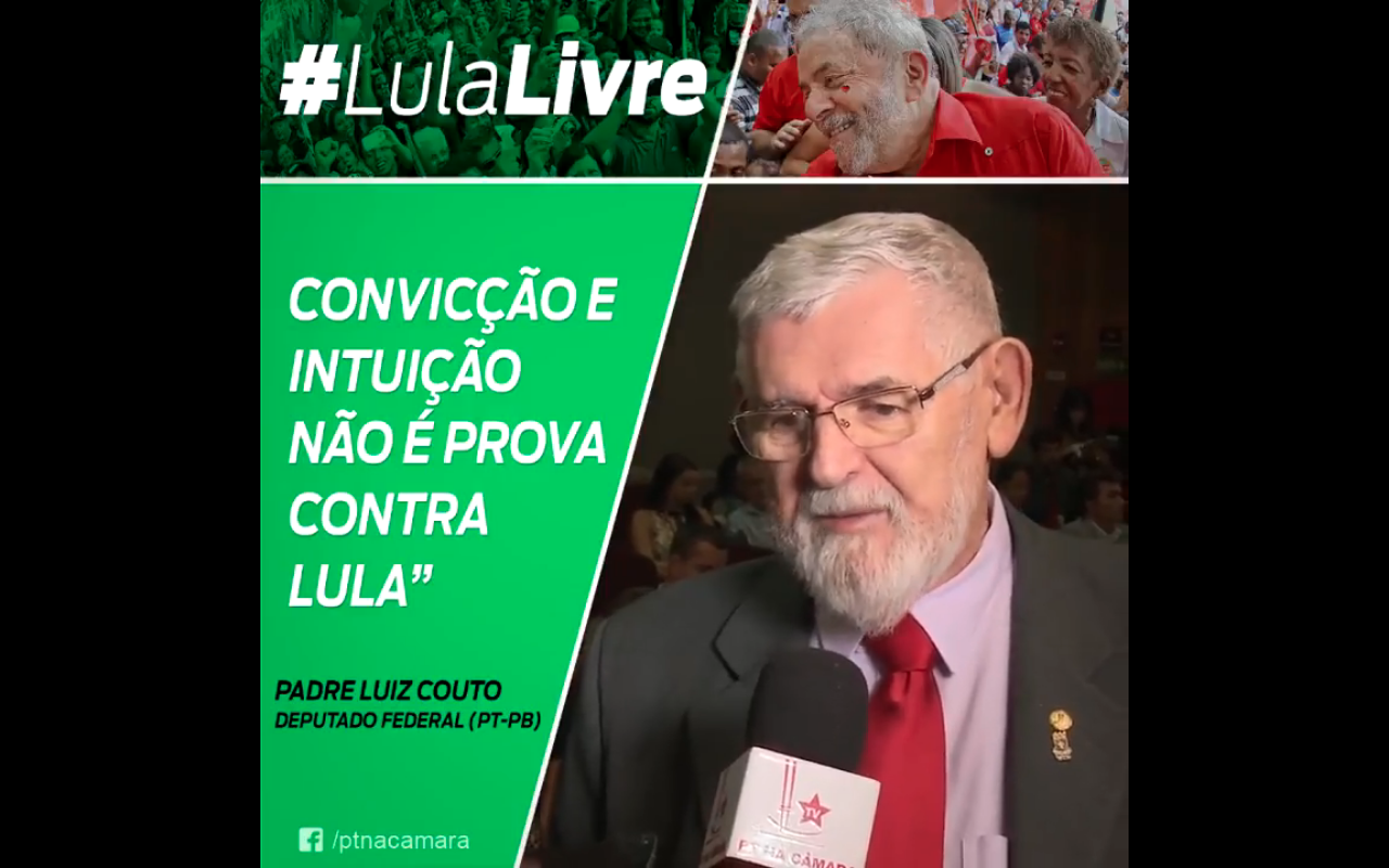 Luiz Couto: “Todos sabem que o povo quer Lula de novo!”
