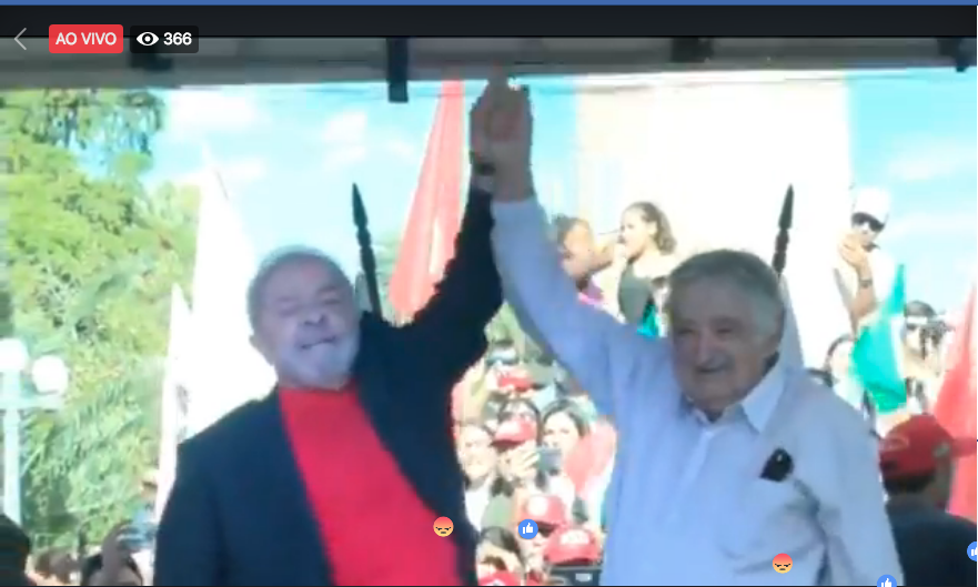 Assista: “Encontro entre os dois ex-presidentes: Lula e Mujica”
