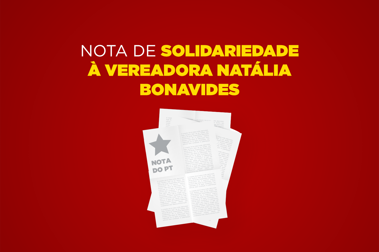 Nota do PT: solidariedade à vereadora Natália Bonavides