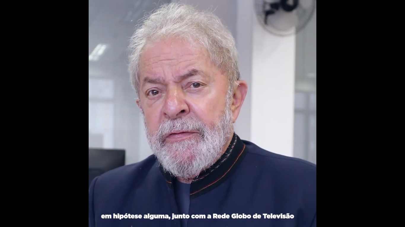 Assista: mensagem inédita de Lula sobre sua prisão política