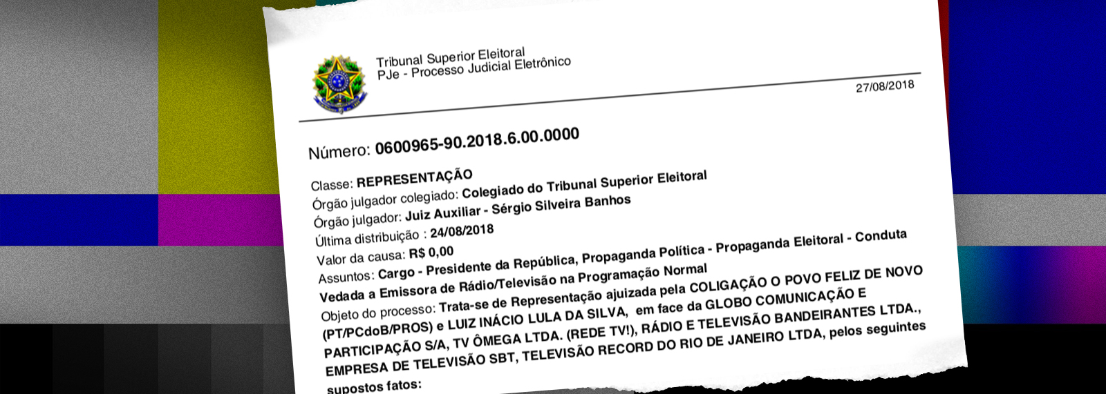 Defesa de Lula apresenta provas de cobertura parcial da mídia ao TSE