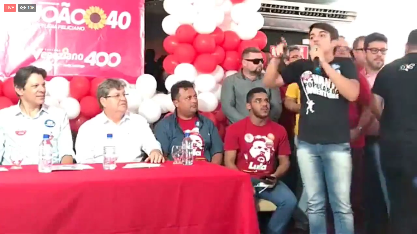 Assista: Fernando Haddad representa Lula em visita à Paraíba