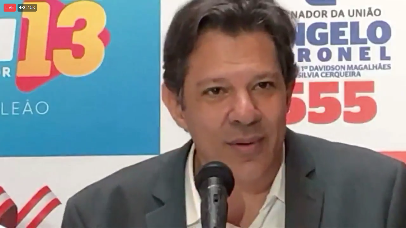 Assista: Haddad fala do Plano Lula de Governo na Bahia