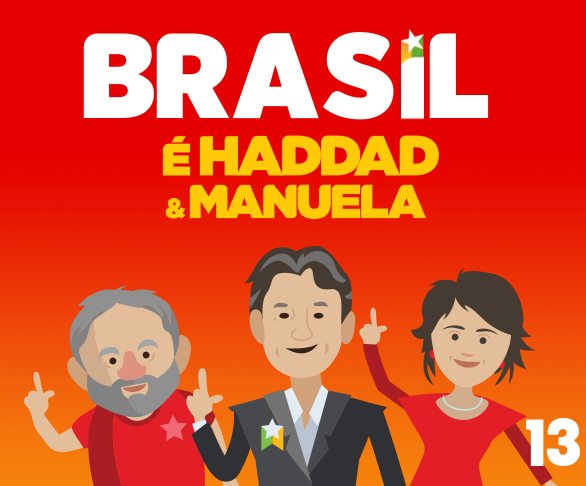 Faça seu avatar Haddad 13 e mostre que quer O Brasil Feliz de Novo