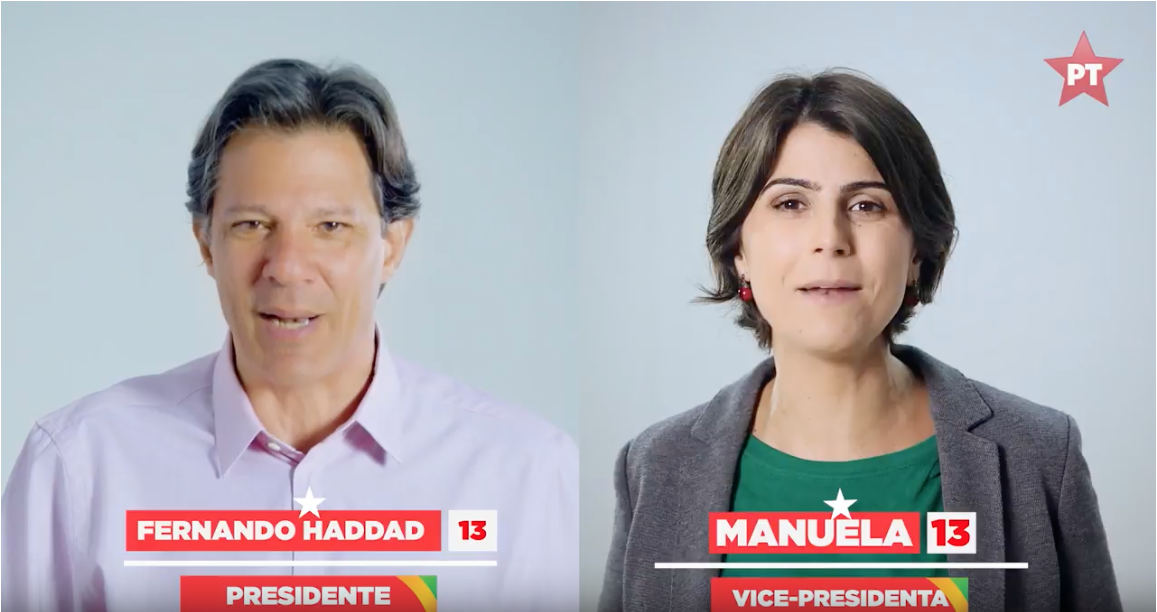 Assista: Haddad e Manuela têm um pedido para você