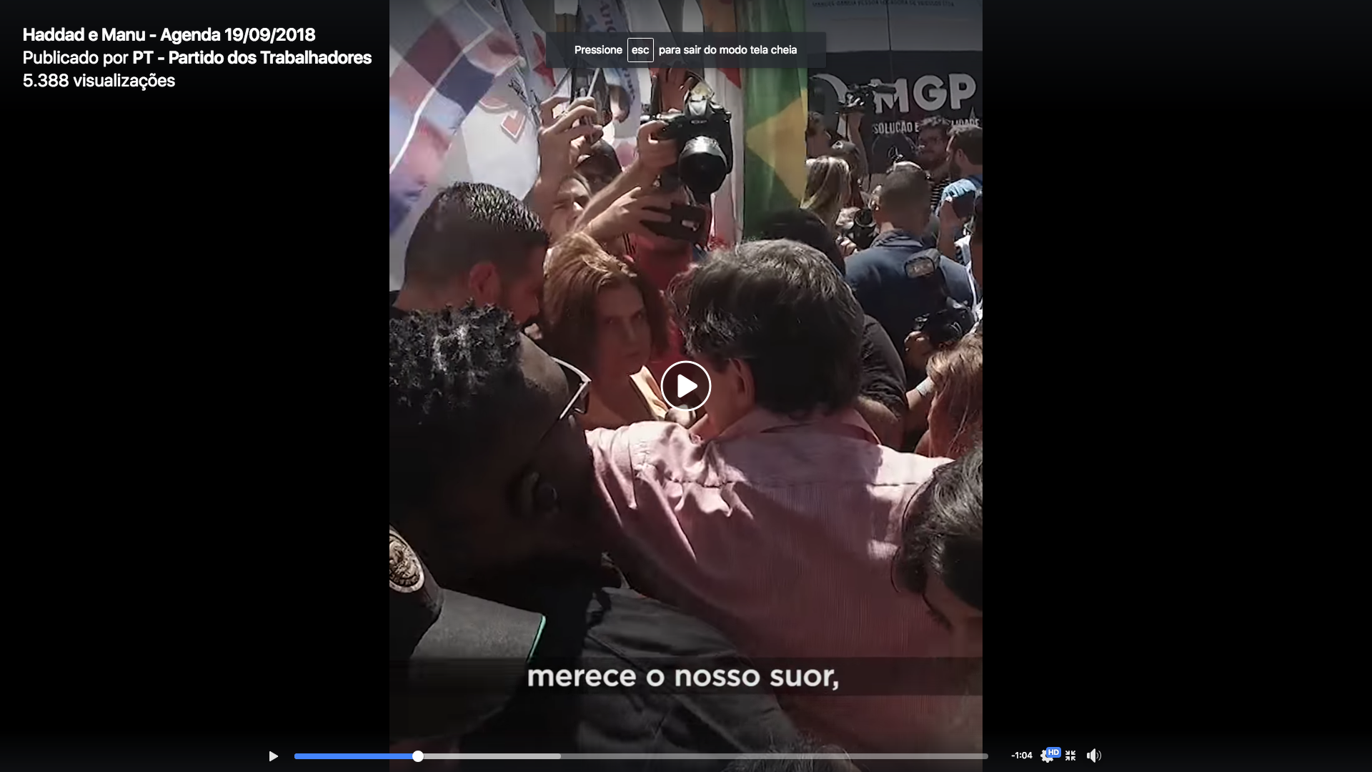 Assista: Haddad e Manu em São Mateus e Guarulhos