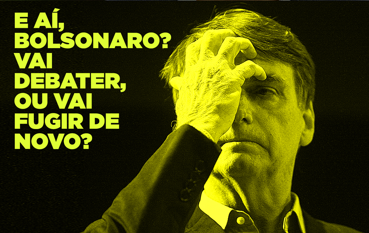 Haddad confirmado no debate SBT/UOL/Folha dia 25. E o Bolsonaro, vai fugir de novo?