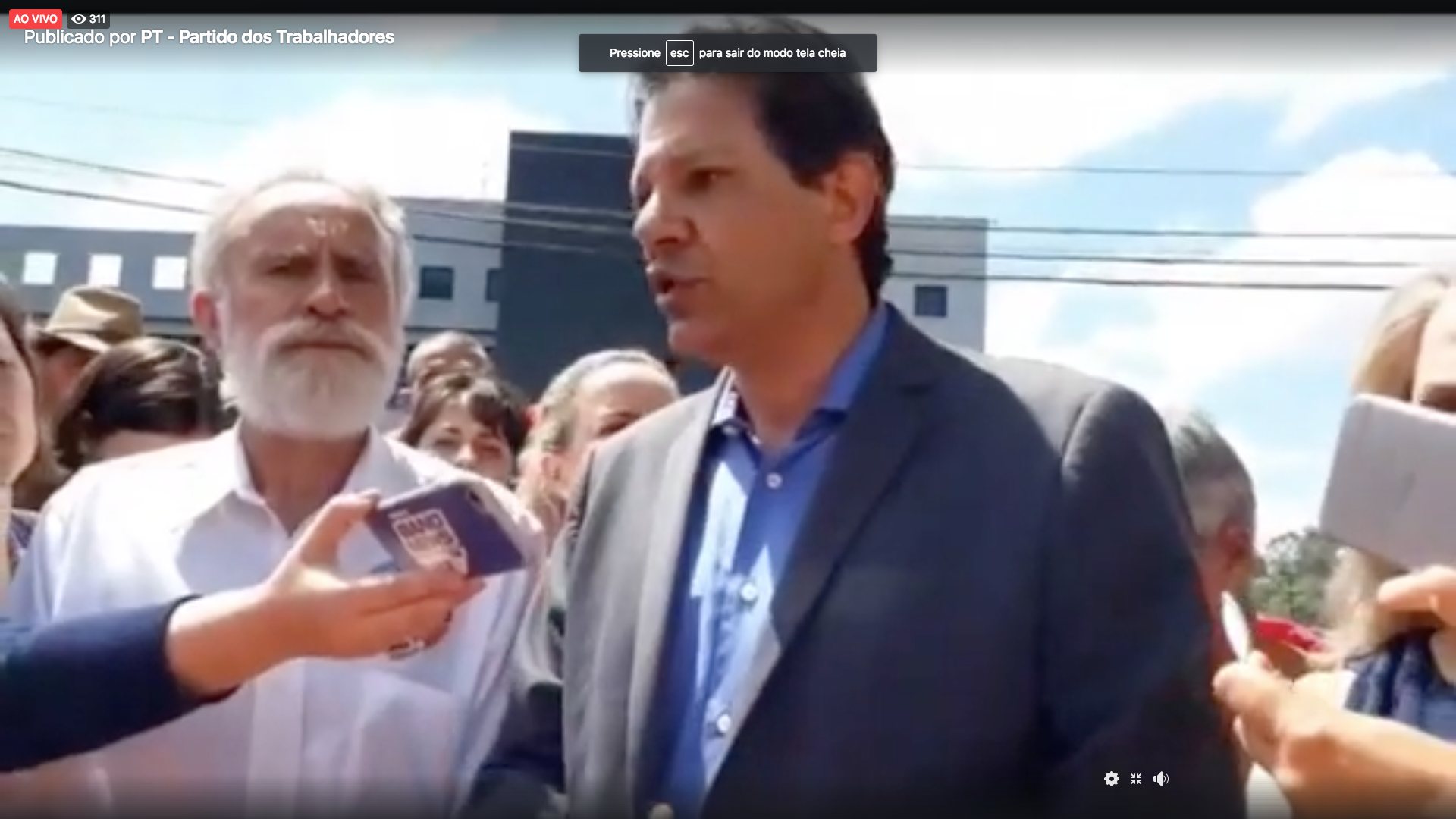 Assista: Fernando Haddad concede entrevista em Curitiba