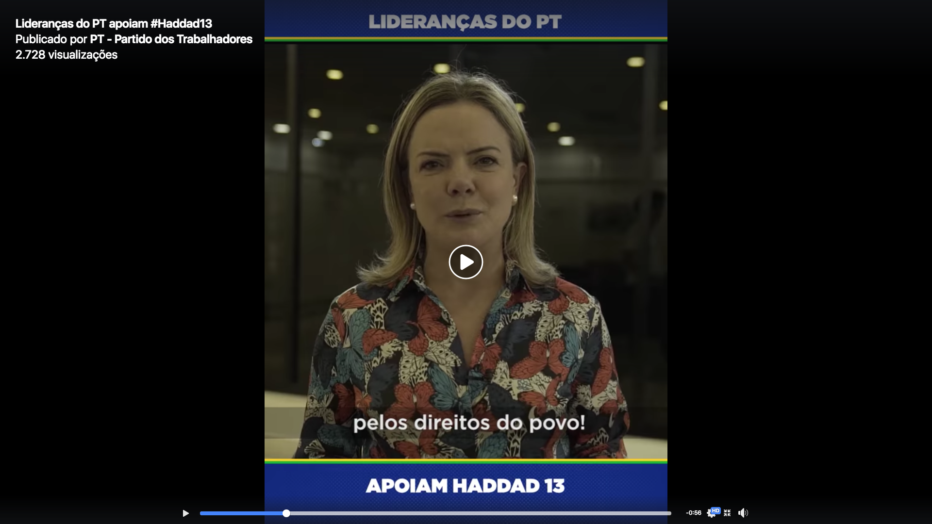 Assista: Lideranças do PT na Câmara e no Senado apoiam Haddad