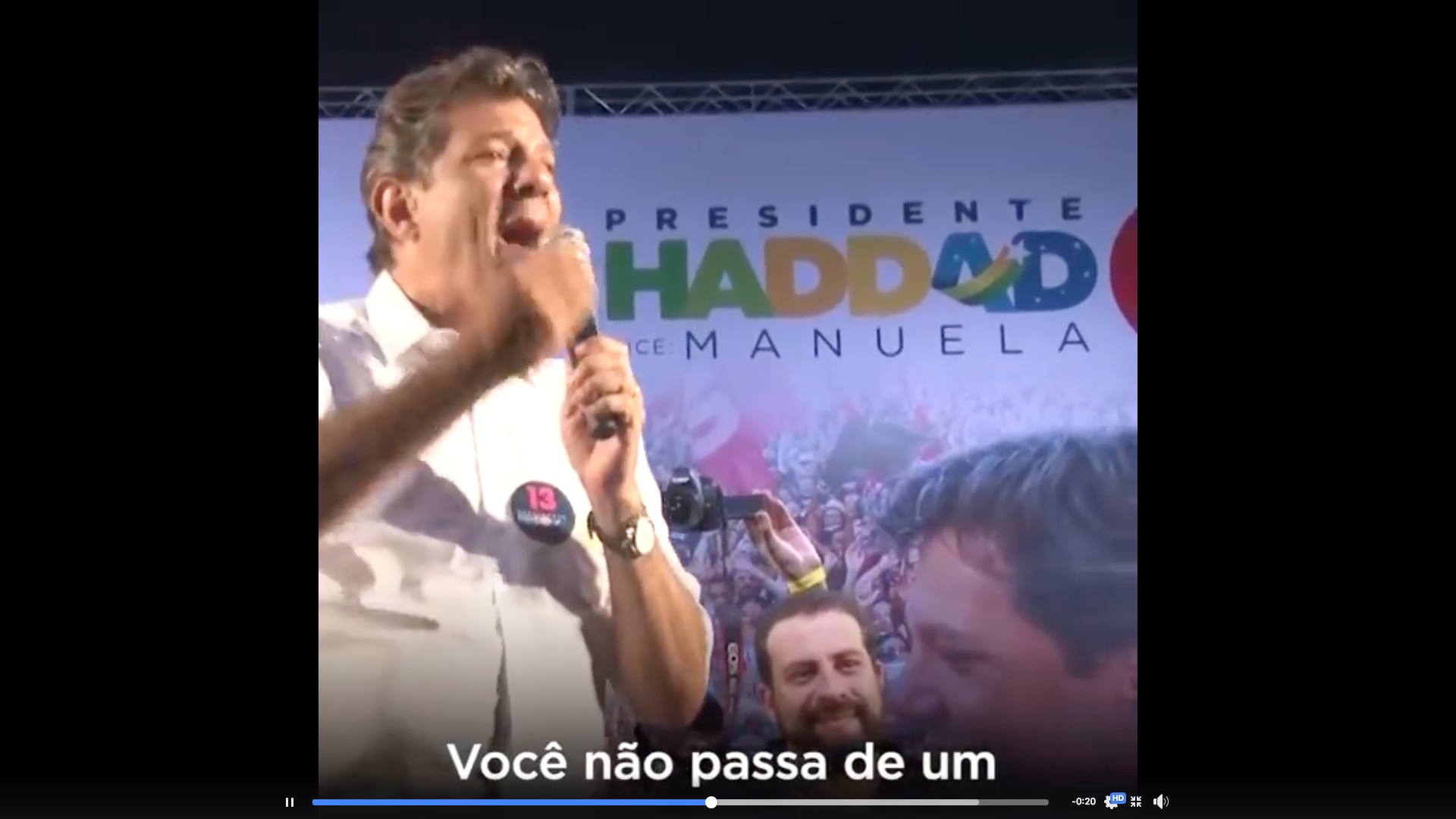 Assista: Recado de Haddad para Bolsonaro