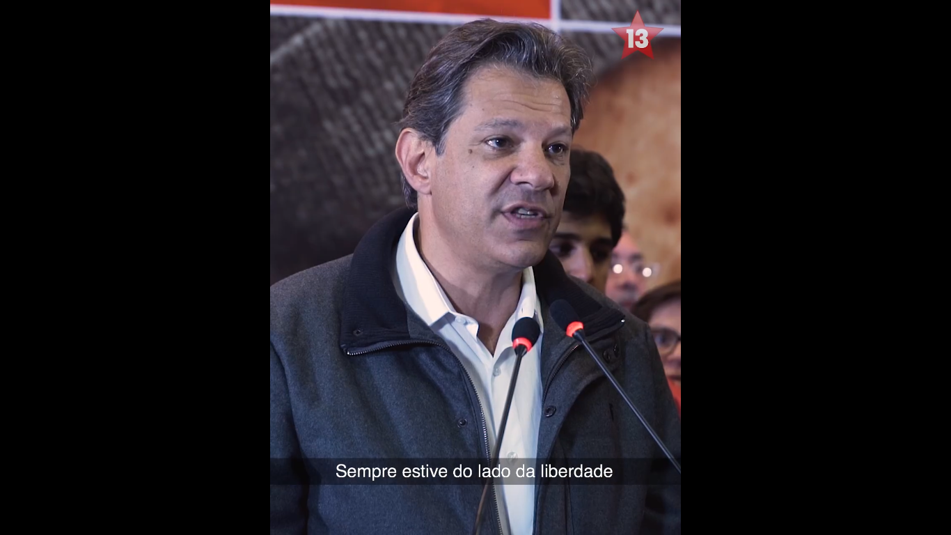 Assista: Trecho do discurso de Fernando Haddad rumo ao 2º turno