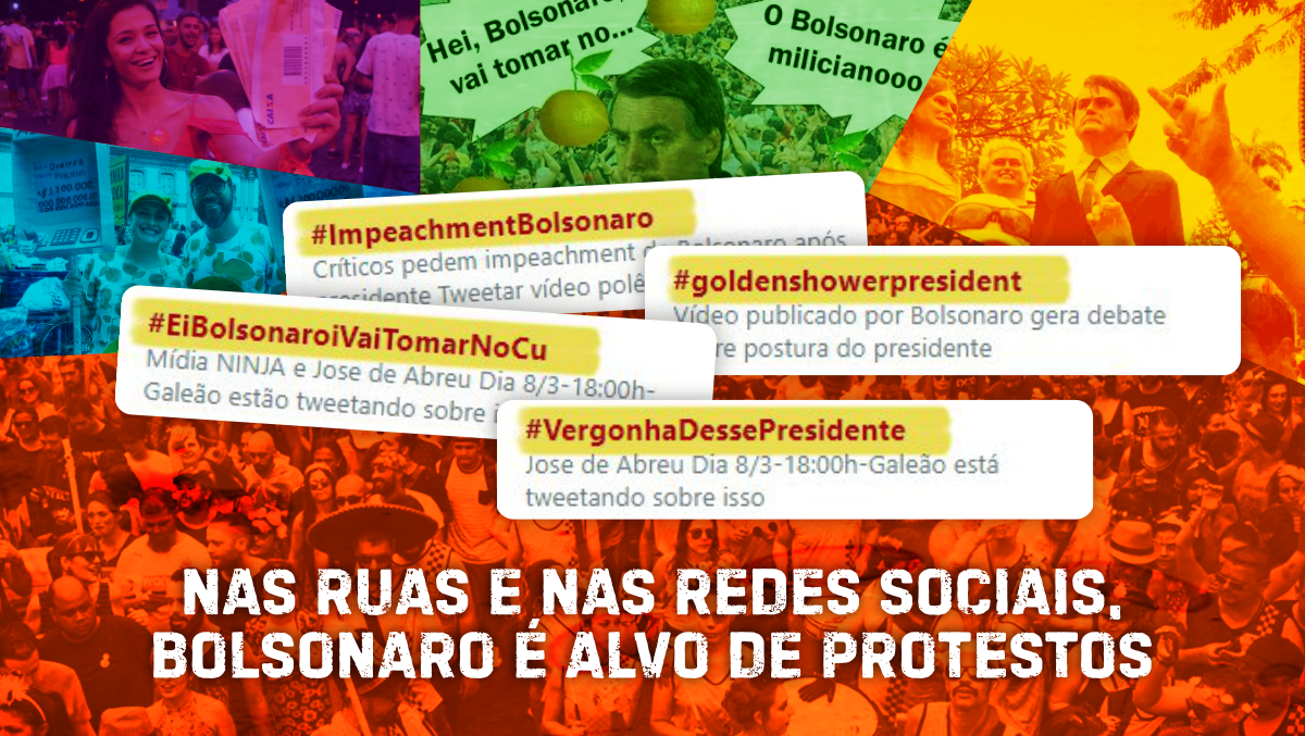 Nas ruas e nas redes sociais, Bolsonaro é alvo de protestos