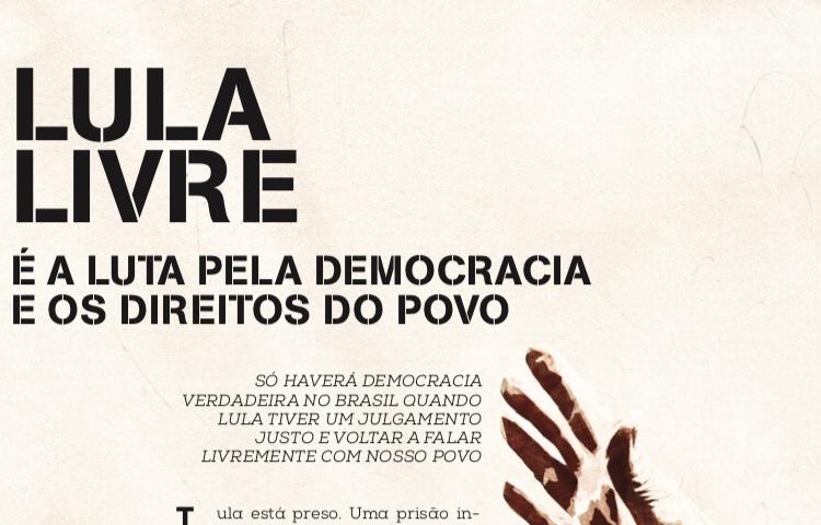 Comitê Lula Livre lança caderno de apoio para organizar campanha em todo país