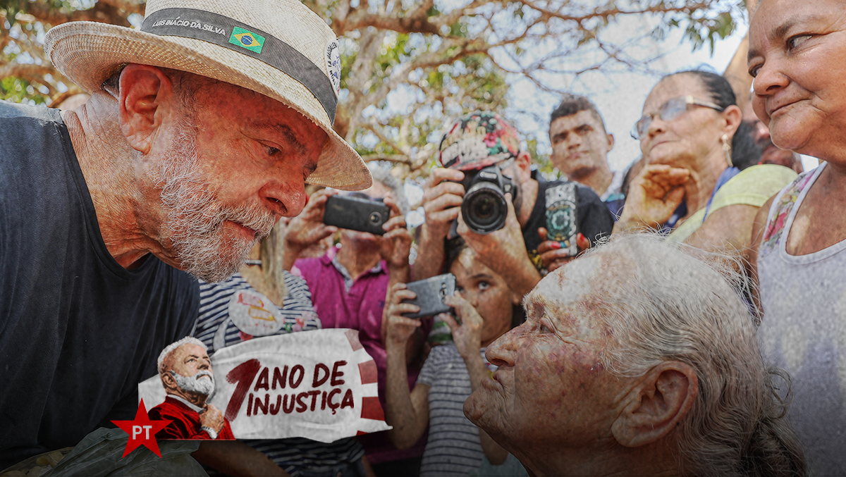 Baixe aqui o material de mobilização de 1 ano de injustiça contra Lula