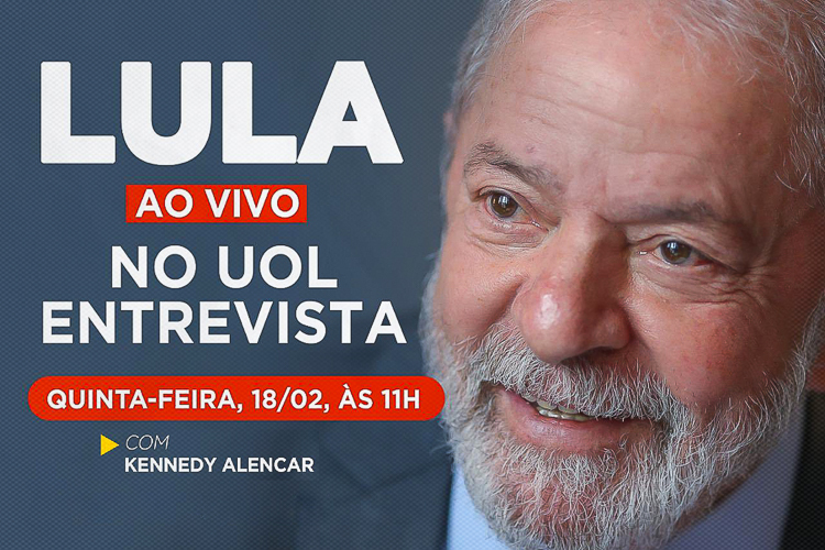 Agora, Lula ao vivo em entrevista a Kennedy Alencar, no Uol