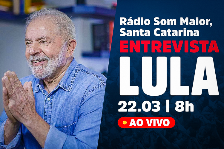 Lula concede entrevista para a Rádio Som Maior (SC), nesta terça, 8h
