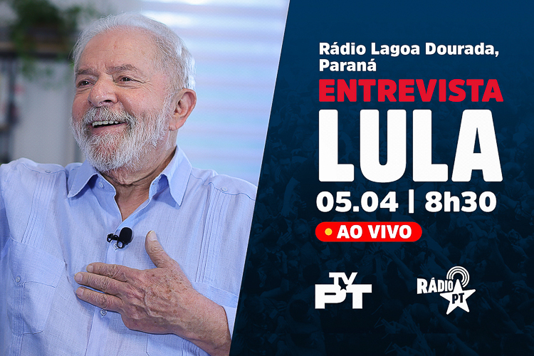 Nesta terça (5), Lula falará à Rádio Lagoa Dourada, do Paraná