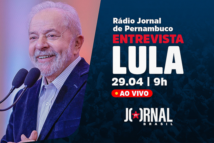 Lula dá entrevista à Rádio Jornal de Pernambuco, nesta sexta, 9h