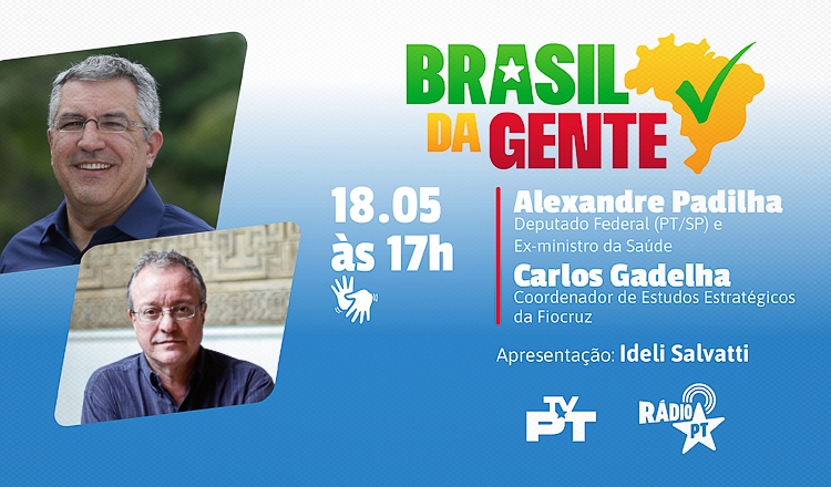 Na TvPT, Alexandre Padilha e Carlos Gadelha debatem o futuro do SUS
