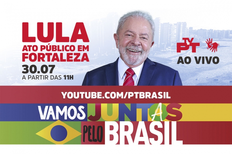 Lula participa de ato público em Fortaleza neste sábado, 30; assista