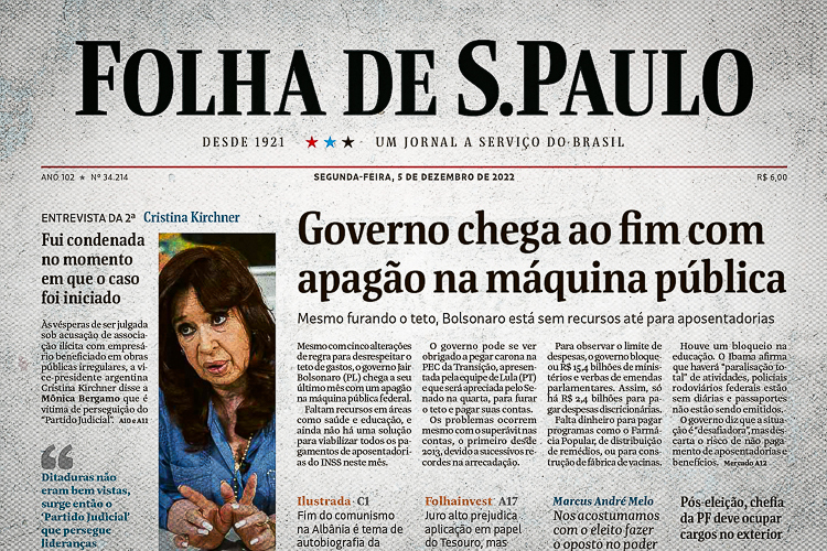 “Governo chega ao fim com apagão na máquina pública”, diz a Folha