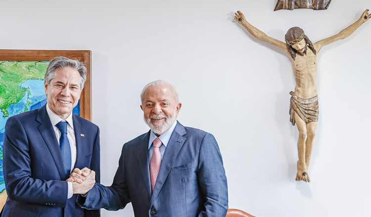 Agenda bilateral: Lula recebe secretário de Estado dos EUA, Antony Blinken