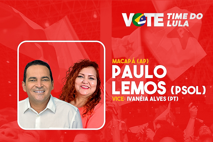 Em Macapá (AP), petista Ivanéia Alves é vice na chapa de Paulo Lemos, do Psol