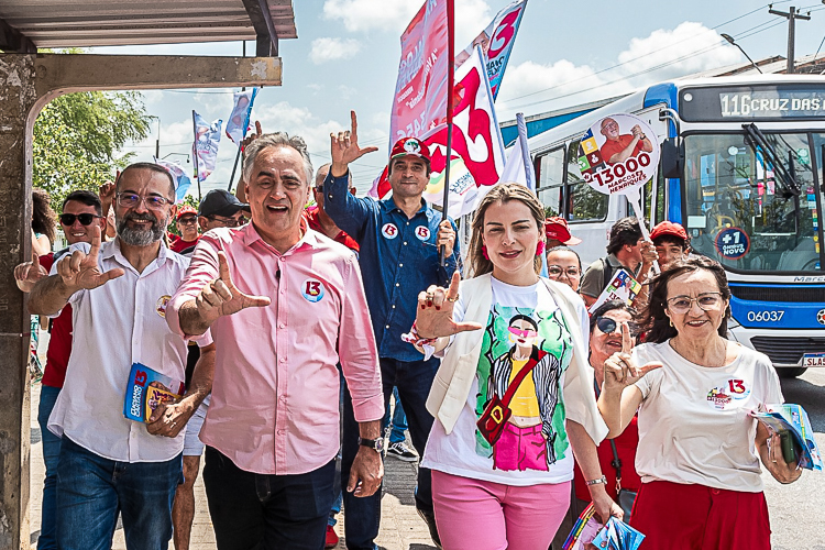 Campanha do petista Luciano Cartaxo segue vibrante em João Pessoa junto com Lula