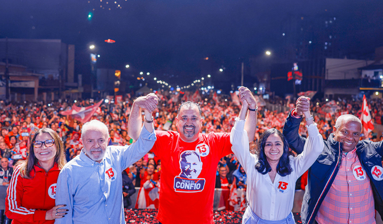 Em Mauá, Lula reforça campanha de Marcelo Oliveira e pede mobilização popular até a vitória