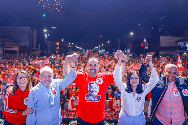 Em Mauá, Lula reforça campanha de Marcelo Oliveira e pede mobilização popular até a vitória