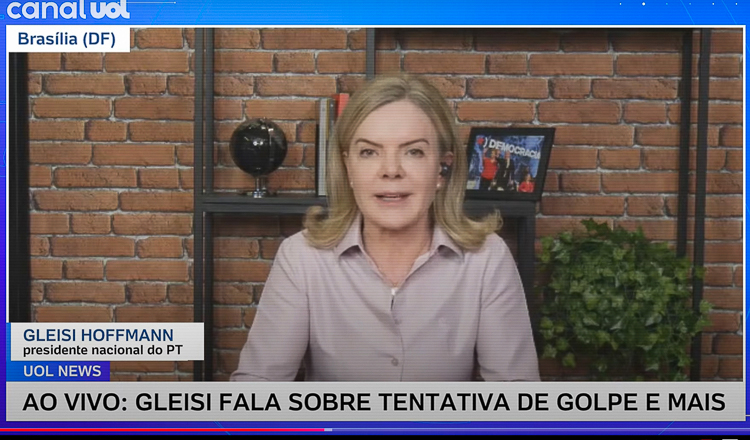 Gleisi: “Não pode ter anistia, nem para Bolsonaro, nem para quem participou do 8/1”