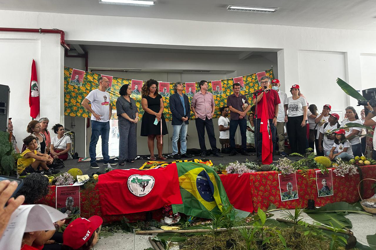 Jilmar participa de ato do MST em Tremembé e cobra punição dos autores da chacina