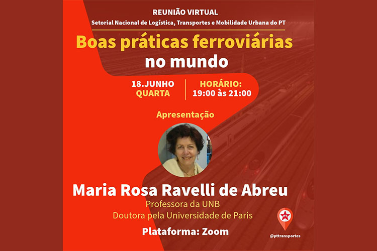 Setorial debate as boas práticas ferroviárias no mundo nesta quarta (18)