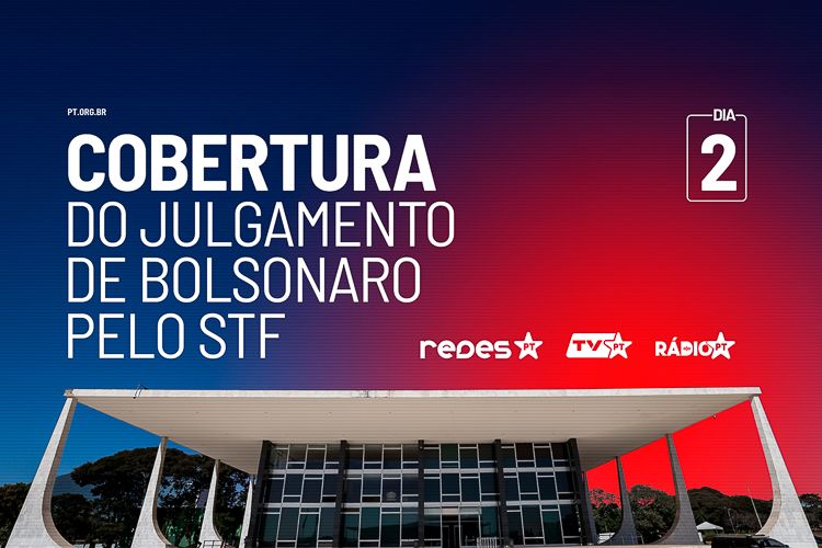 Assista ao 2º dia do julgamento de Bolsonaro, ao vivo, na TvPT