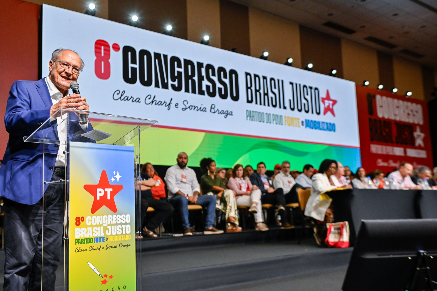 ‘Lula salvou a democracia’, diz Alckmin no Congresso Nacional do PT