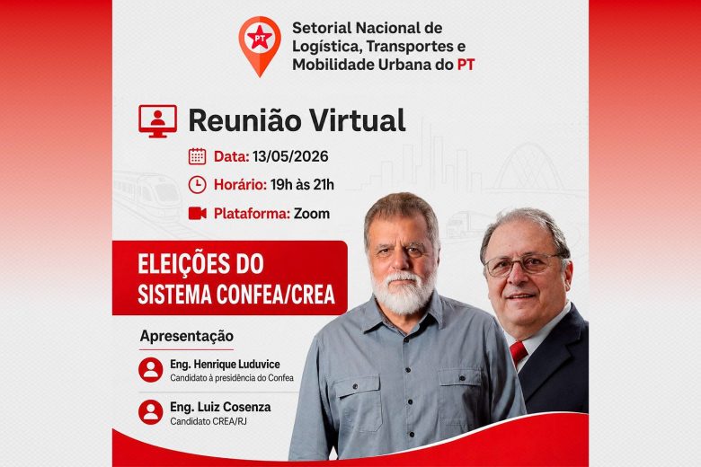 Setorial Nacional de Logística, Transportes e Mobilidade Urbana convida para reunião sobre as eleições CONFEA/CREA