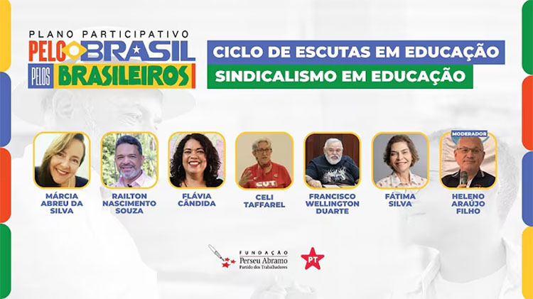 CICLO DE ESCUTAS VAI DEBATER O SINDICALISMO EM EDUCAÇÃO