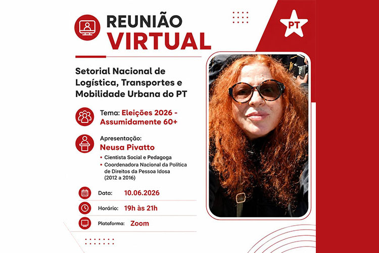 Setorial vai debater “Eleições 2026 – Assumidamente 60+” na quarta-feira (10)