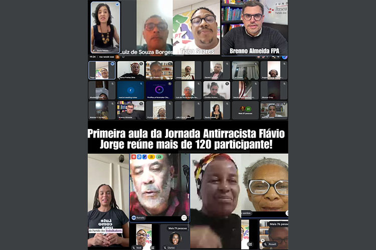 Jornada Antirracista Flávio Jorge reúne 120 participantes em sua aula inaugural e fortalece a formação política para lideranças negras do PT