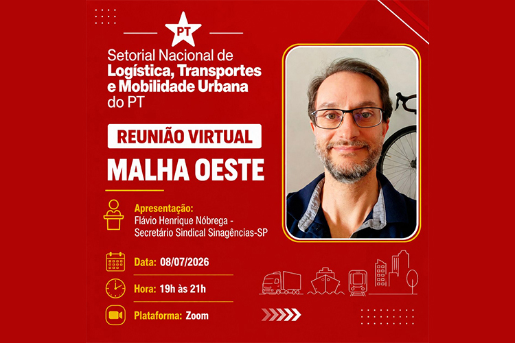 Setorial do PT promove reunião sobre a Malha Oeste nesta quarta-feira (8)