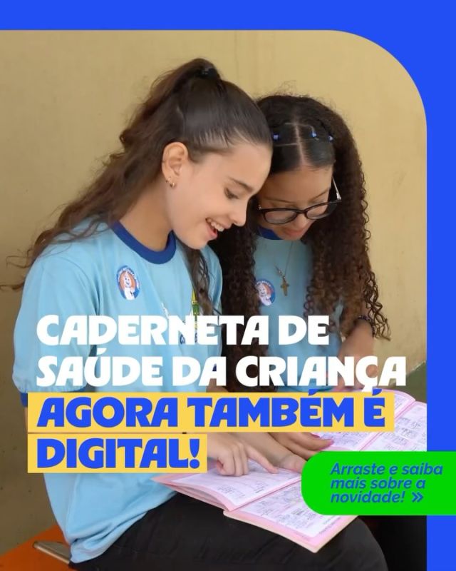 📲 A Caderneta de Saúde da Criança agora também é digital!
Integrada ao app Meu SUS Digital, ela permite acompanhar vacinas, crescimento, saúde
bucal e muito mais — tudo em tempo real e direto no celular. Famílias receberão
notificações quando for hora de vacinar ou tomar uma dose de reforço. 
É o #SUS trazendo mais praticidade e informação na palma da sua mão! ✅
👶✨ Além de registrar a saúde, a nova versão digital traz conteúdos educativos sobre
alimentação, amamentação, prevenção de acidentes e desenvolvimento infantil. 
Tudo que já existia na versão impressa agora está reunido de forma interativa, moderna e acessível.
➡ Veja no post como acessar e aproveite essa novidade!
#CadernetaDigital #MeuSUSDigital #SaúdeInfantil #Vacinação #MinistérioDaSaúde #Vacina
#Crianças #Bebês #Mamães #Papai